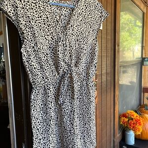 Stylish Black and White Polka Dot Dress